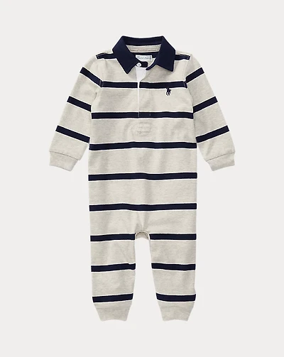 Striped Cotton Jersey Rugby Coverall