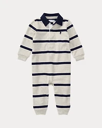 Striped Cotton Jersey Rugby Coverall
