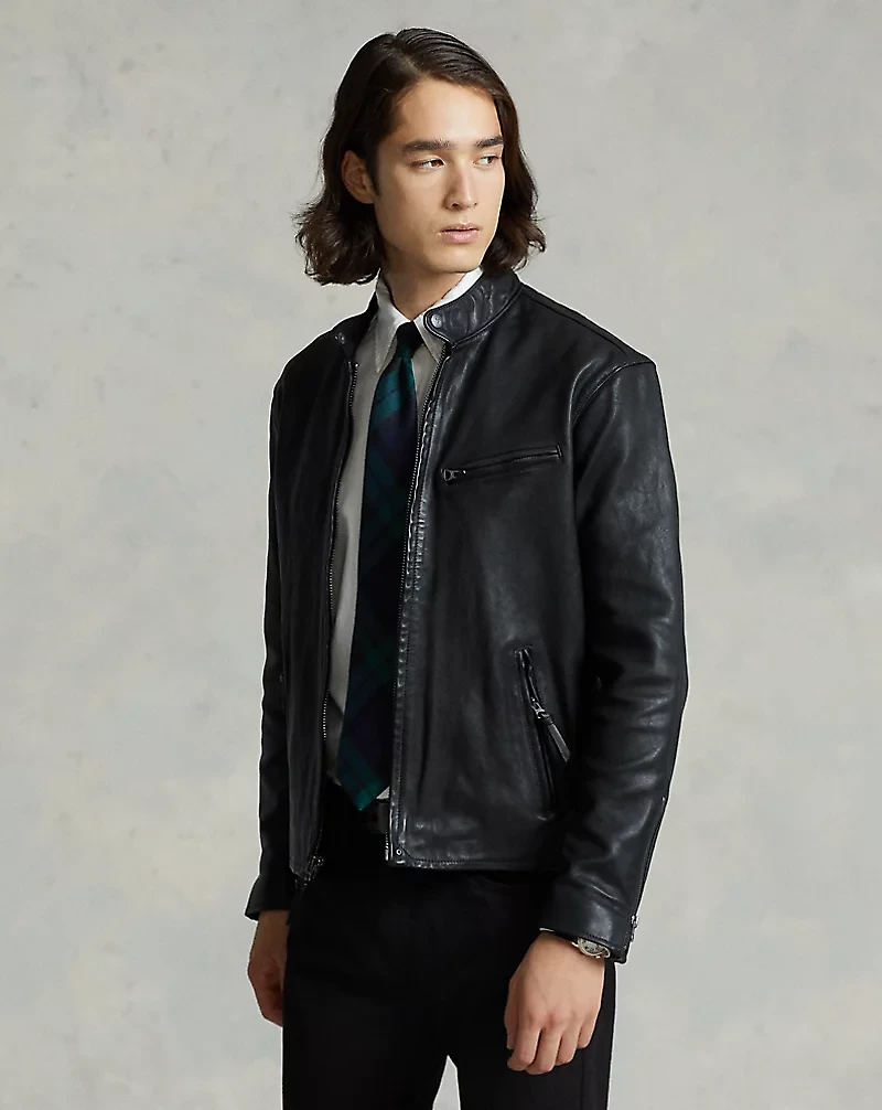 Leather Café Racer Jacket