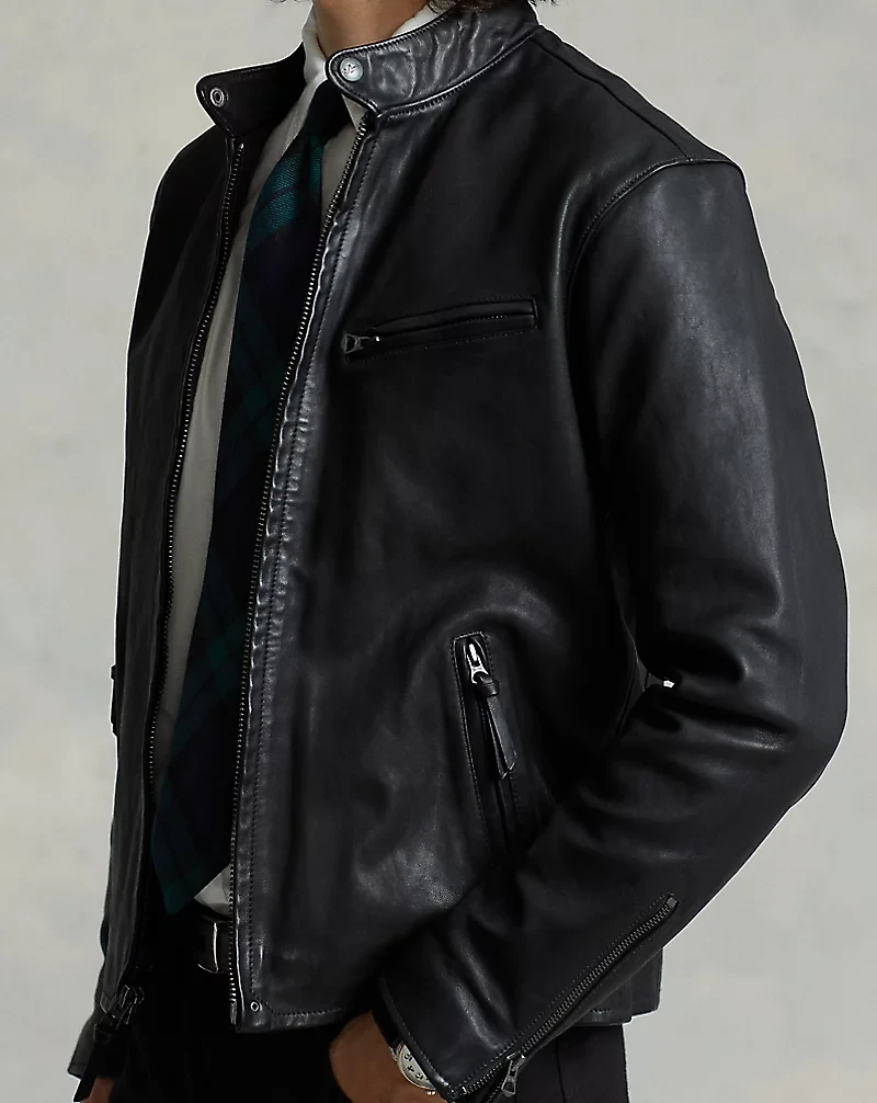 Leather Café Racer Jacket