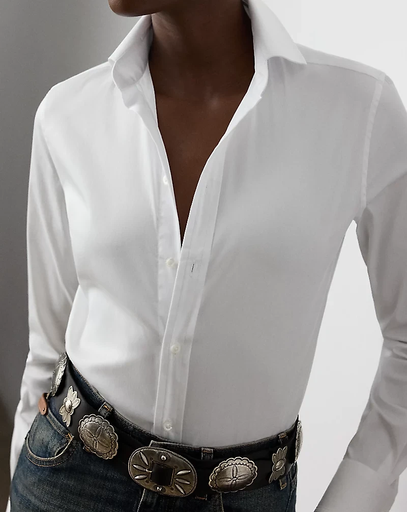 Charmain Slim Fit Stretch Poplin Shirt