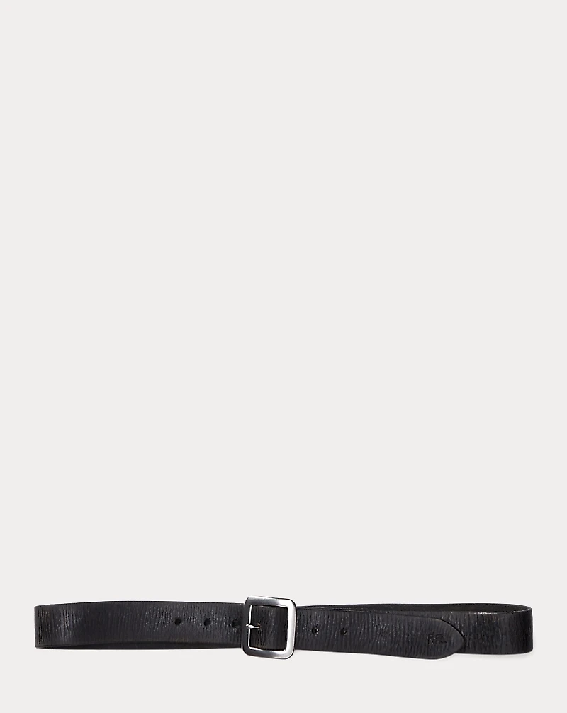 Hand-Burnished Leather Belt