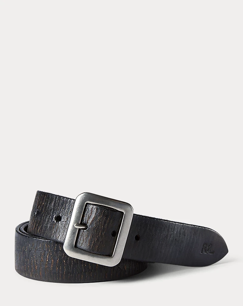 Hand-Burnished Leather Belt