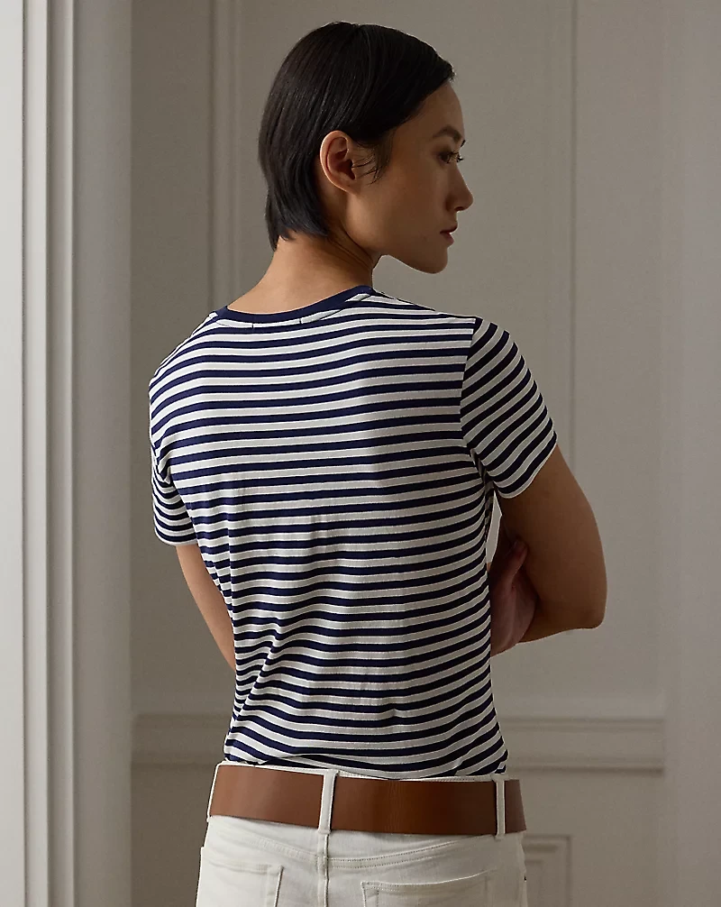Striped Crewneck Pocket Tee