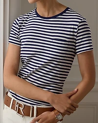 Striped Crewneck Pocket Tee