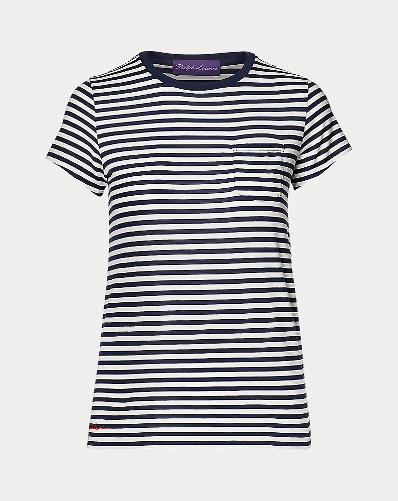 Striped Crewneck Pocket Tee
