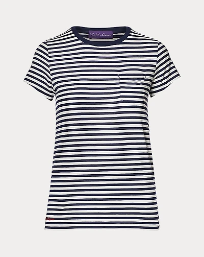 Striped Crewneck Pocket Tee