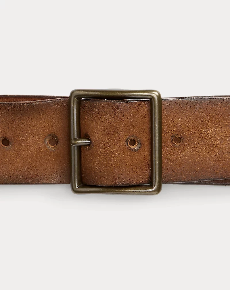 Studded Roughout Leather Belt