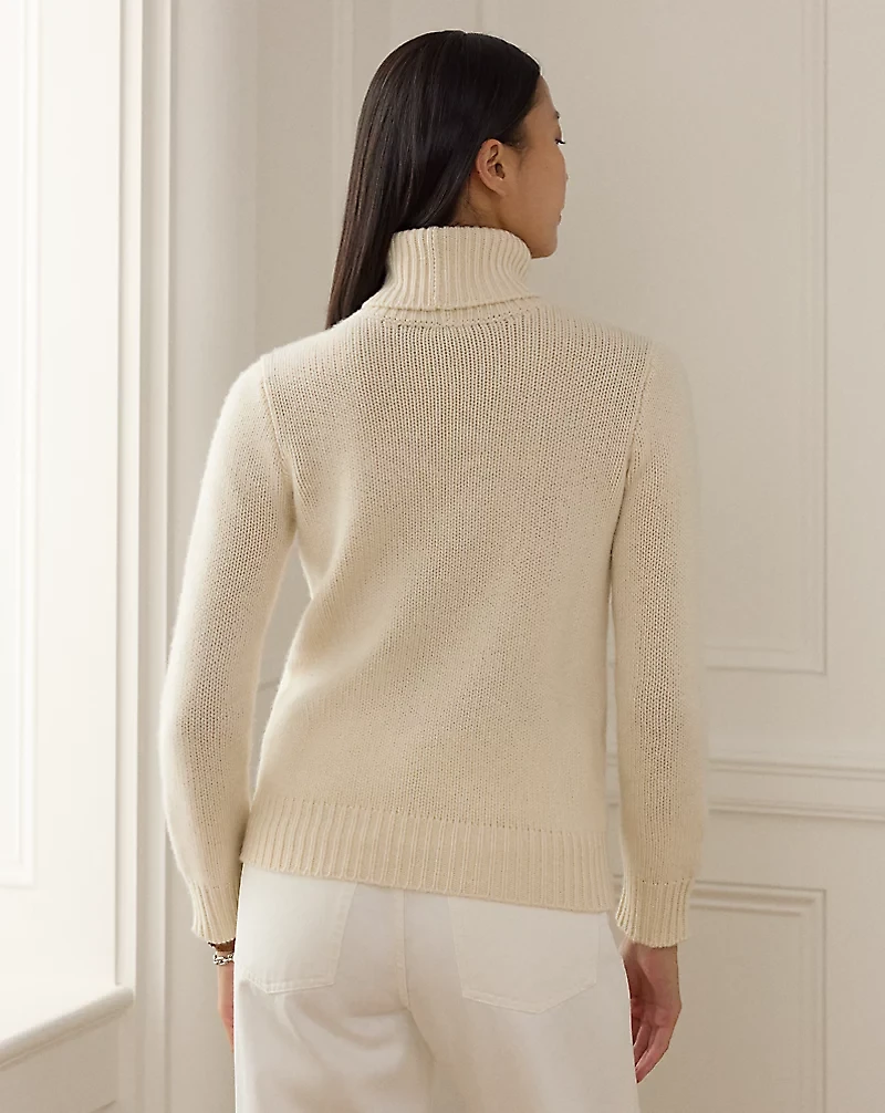 Flag Cashmere Turtleneck Sweater