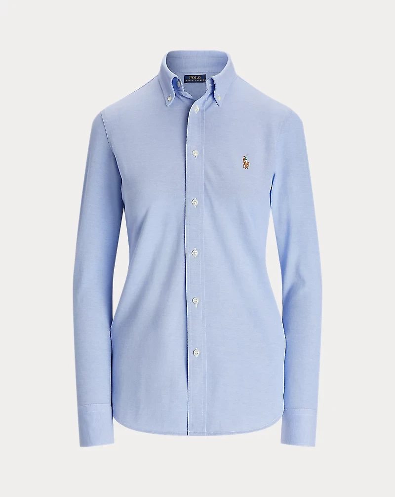 Slim Fit Knit Cotton Oxford Shirt