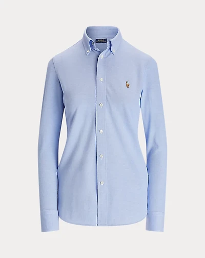 Slim Fit Knit Cotton Oxford Shirt