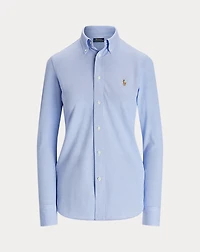 Slim Fit Knit Cotton Oxford Shirt