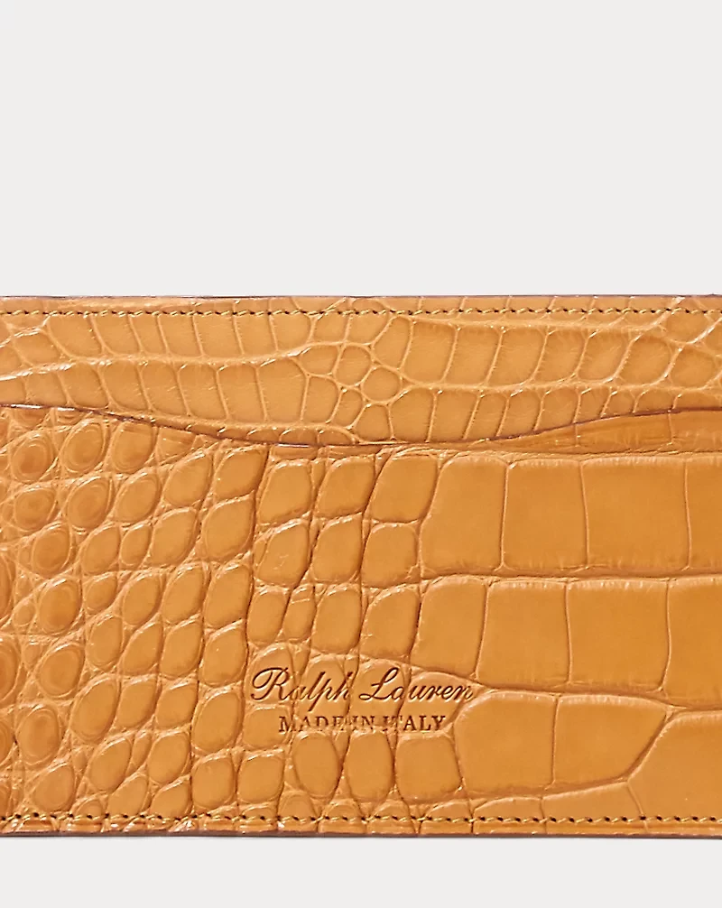 Burnished Alligator Card Case