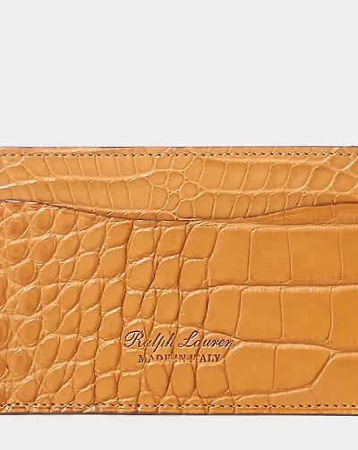 Burnished Alligator Card Case