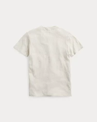 Waffle-Knit Short-Sleeve Henley Shirt