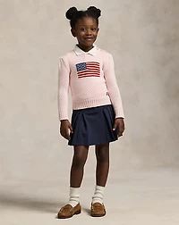 Flag Cotton Crewneck Sweater