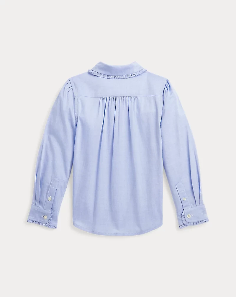 Ruffled Cotton Oxford Shirt
