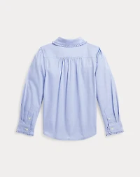 Ruffled Cotton Oxford Shirt