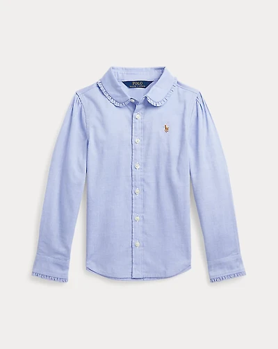 Ruffled Cotton Oxford Shirt