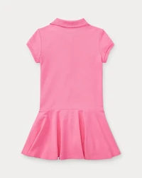 Stretch Mesh Polo Dress