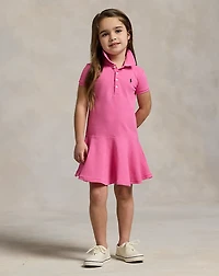 Stretch Mesh Polo Dress
