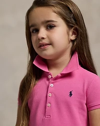 Stretch Mesh Polo Dress