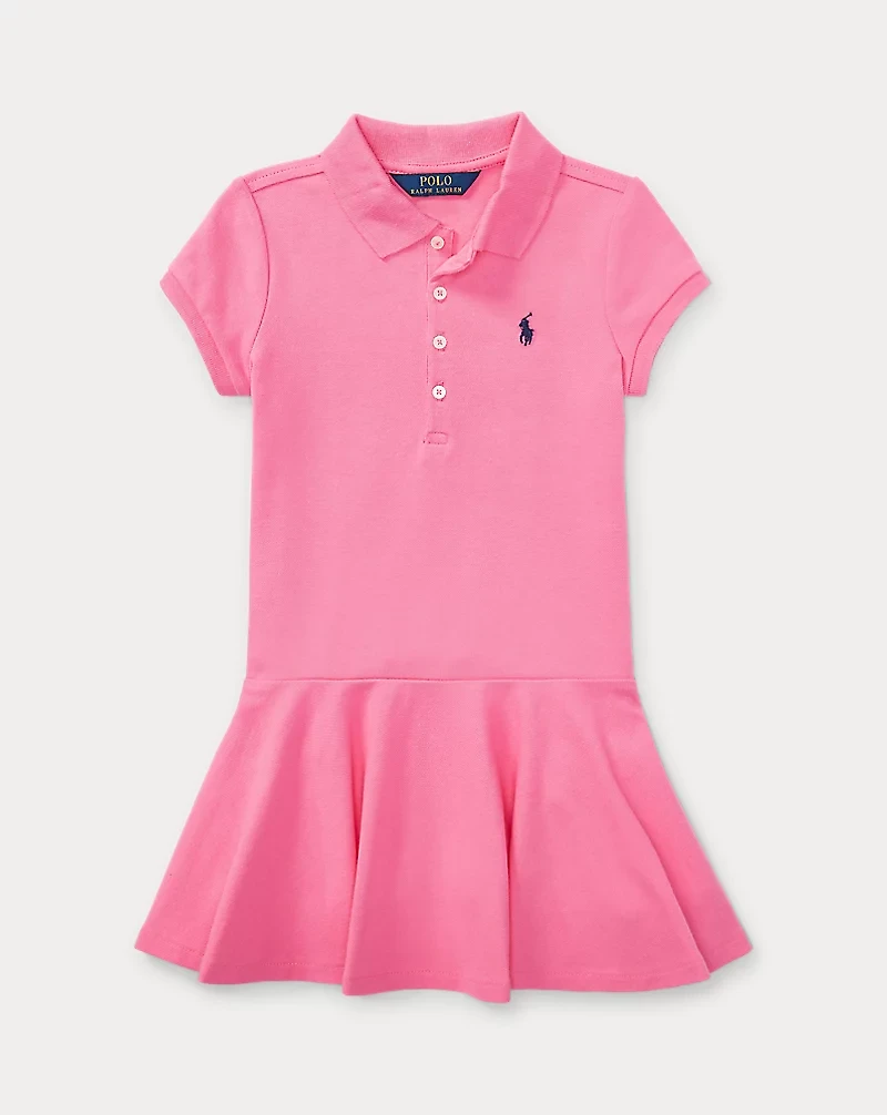 Stretch Mesh Polo Dress