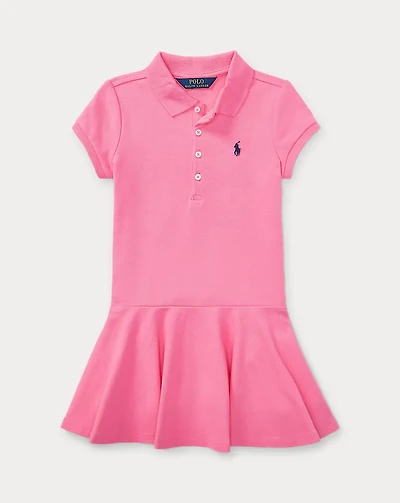 Stretch Mesh Polo Dress