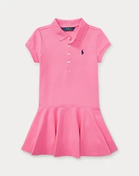 Stretch Mesh Polo Dress