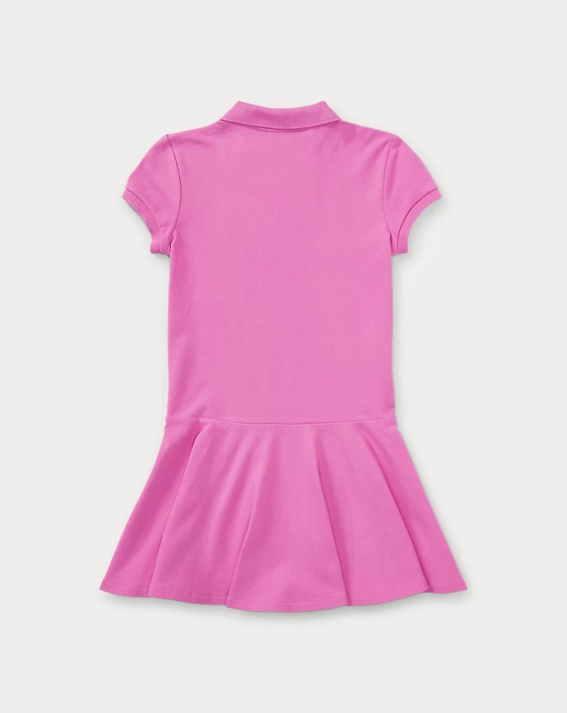 Stretch Mesh Polo Dress