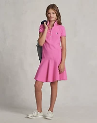 Stretch Mesh Polo Dress
