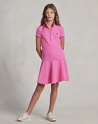 Stretch Mesh Polo Dress