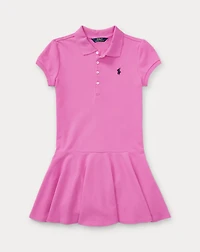 Stretch Mesh Polo Dress