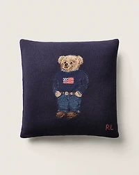 Polo Bear Wool Throw Pillow