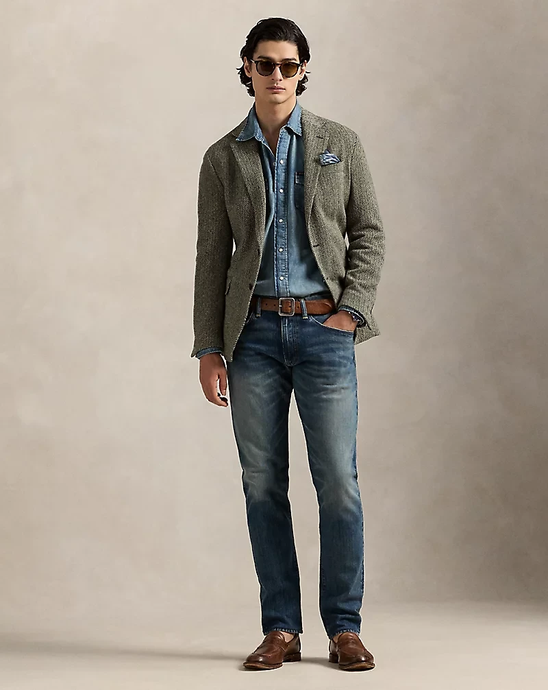 Slub Denim Western Shirt