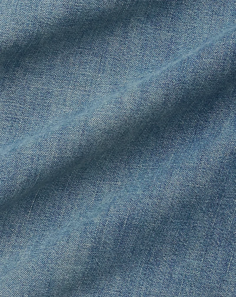 Slub Denim Western Shirt