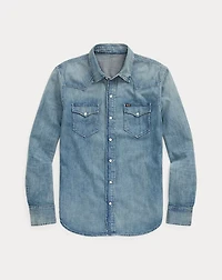 Slub Denim Western Shirt