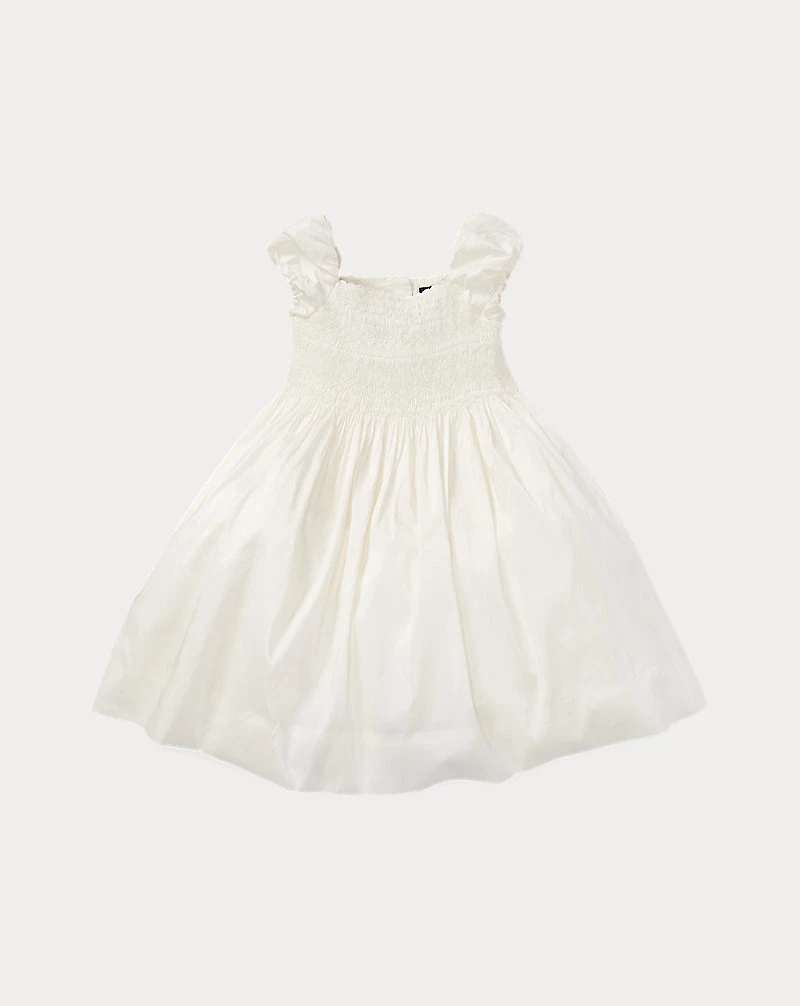 Smocked Silk Dress