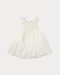Smocked Silk Dress