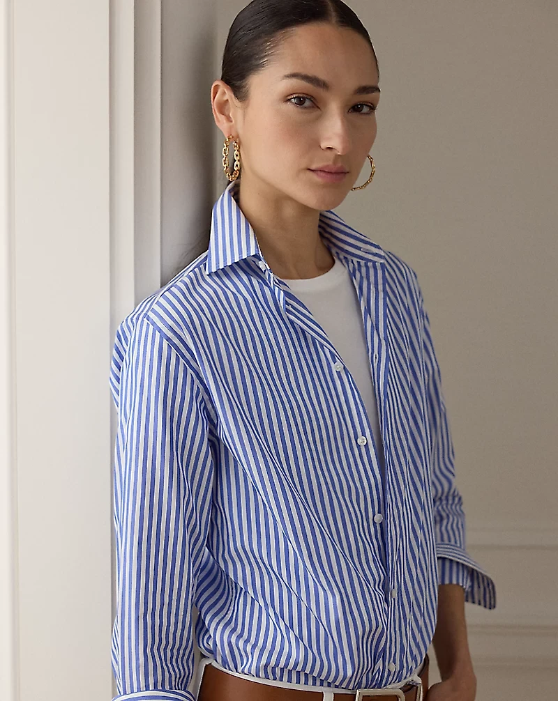 Adrien Relaxed Fit Striped Cotton Shirt
