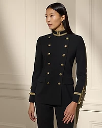 Double-Breasted Wool Crepe Jacket