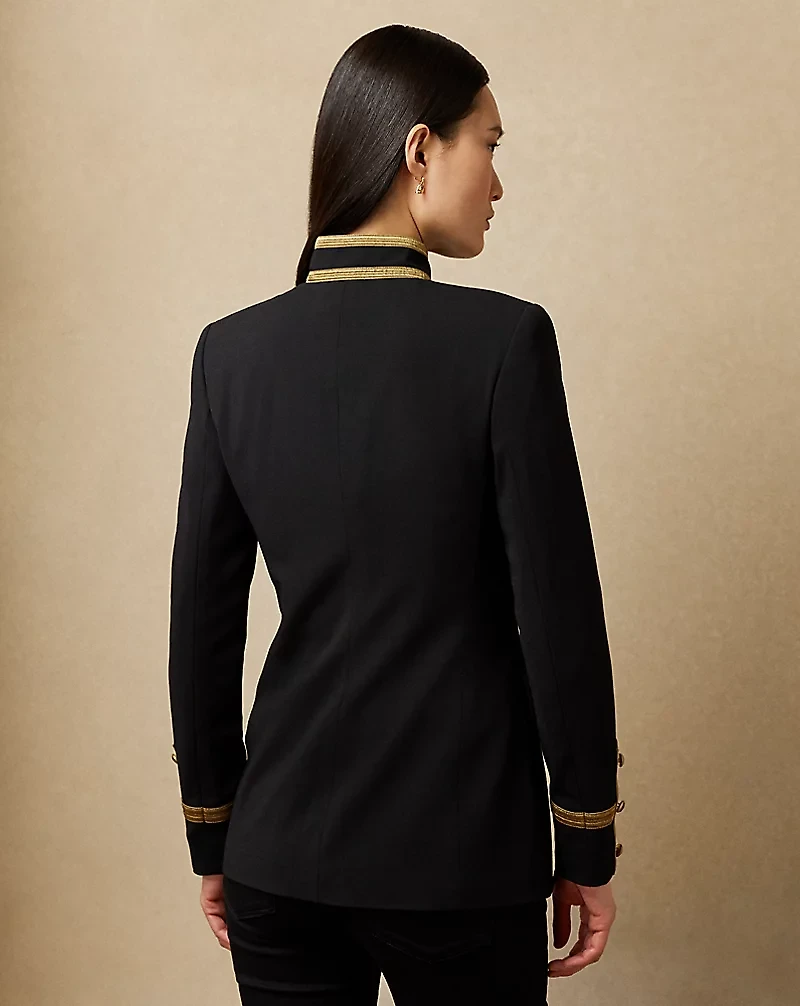 Double-Breasted Wool Crepe Jacket