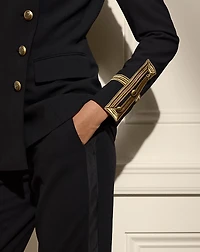 Double-Breasted Wool Crepe Jacket