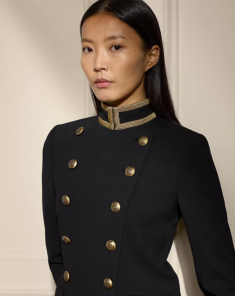 Double-Breasted Wool Crepe Jacket