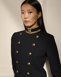 Double-Breasted Wool Crepe Jacket