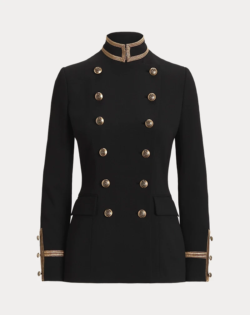 Double-Breasted Wool Crepe Jacket