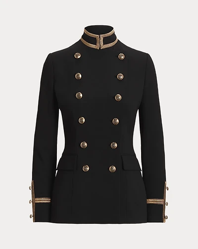 Double-Breasted Wool Crepe Jacket