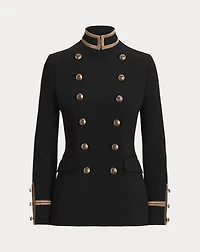 Double-Breasted Wool Crepe Jacket