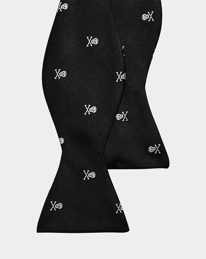 Skull-and-Bones Silk Bow Tie