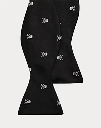 Skull-and-Bones Silk Bow Tie